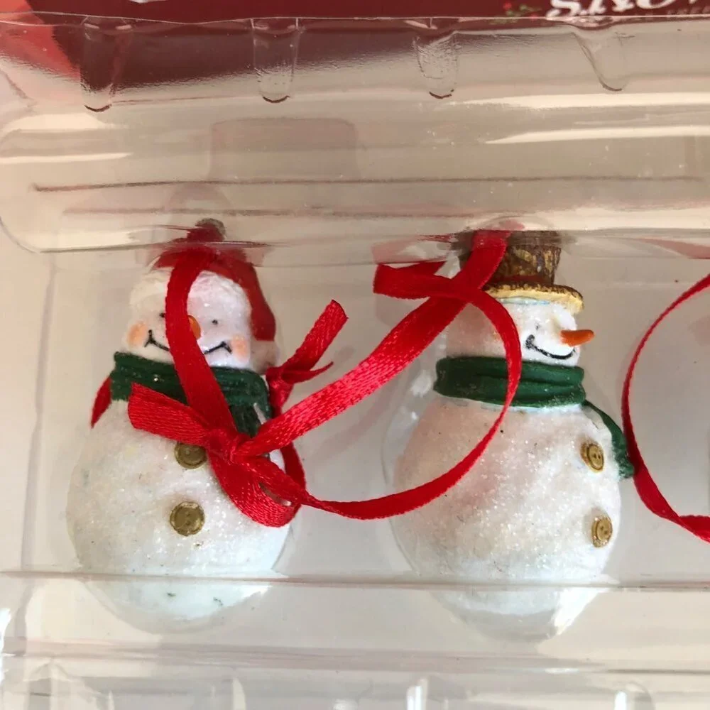 Hallmark Christmas Ornament Let‎ It Snowman Minature Set 5 Lot Christmas